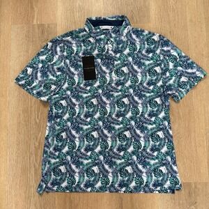 7 Diamonds 4 Way Stretch "Isidro" Polo Shirt Golf Wicking Quick Dry Men's Sz XL